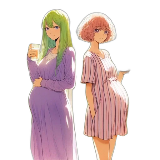 dress, concept art, watercolor, vaporwave transparent PNG cut-out