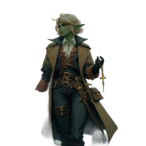 jacket, staff, mask, concept art transparent PNG cut-out