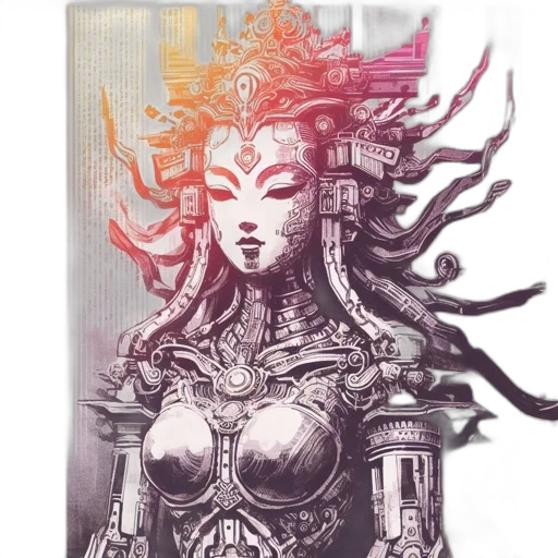 dress, crown, robot, mask transparent PNG cut-out