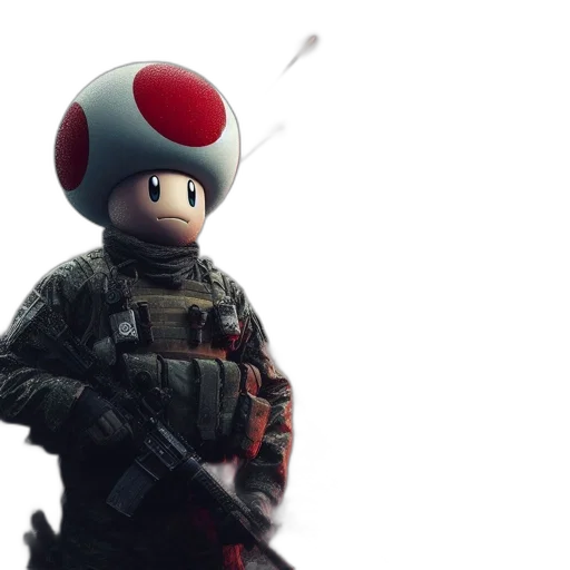 weapon, hat, 3d render, concept art transparent PNG cut-out