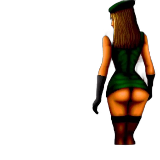 dress, hat, 3d render, pixel art transparent PNG cut-out