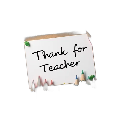 staff, thank, teacher, card transparent PNG cut-out