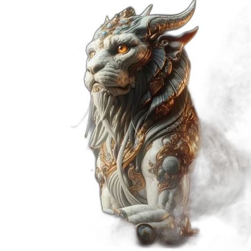 dragon, staff, creature, mask transparent PNG cut-out