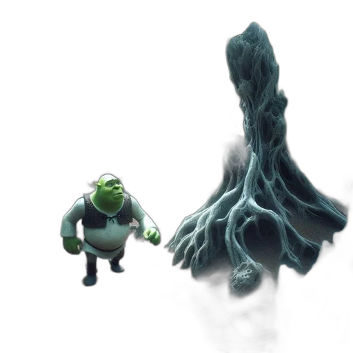 creature, tree, staff, animal transparent PNG cut-out