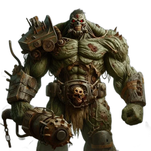concept art, fantasy art, green, large transparent PNG cut-out