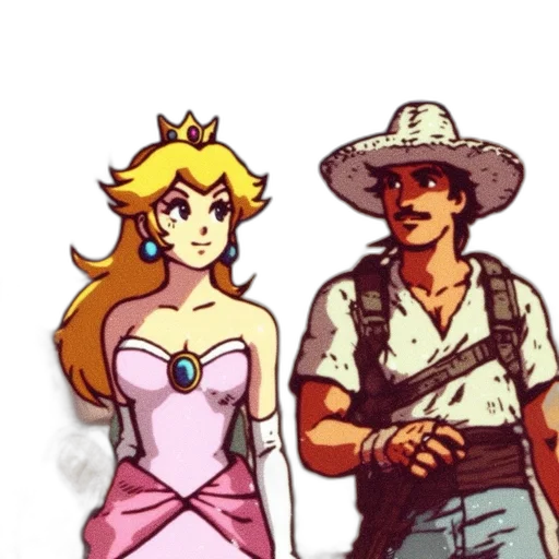 crown, hat, dress, pixel art transparent PNG cut-out