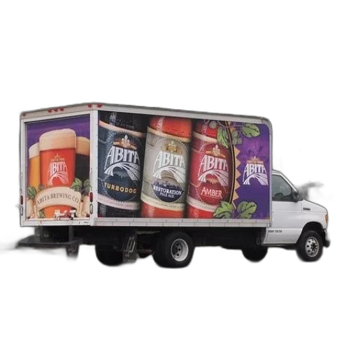 food, white, truck, large transparent PNG cut-out