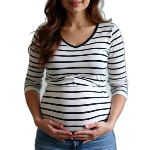 pregnant, woman, wearing, black transparent PNG cut-out
