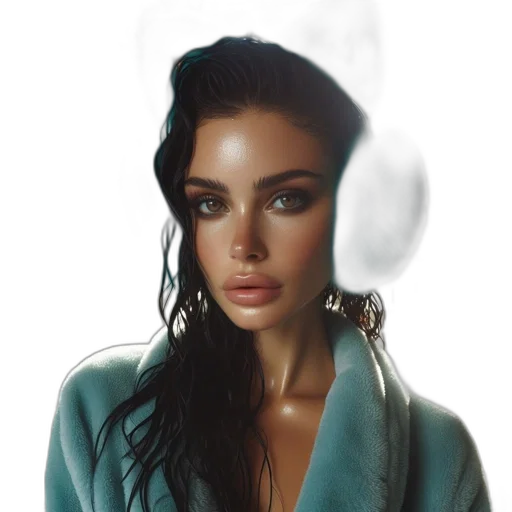 jacket, face, jewelry, dress transparent PNG cut-out
