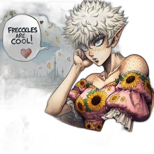 flower, concept art, fantasy art, comic book art transparent PNG cut-out