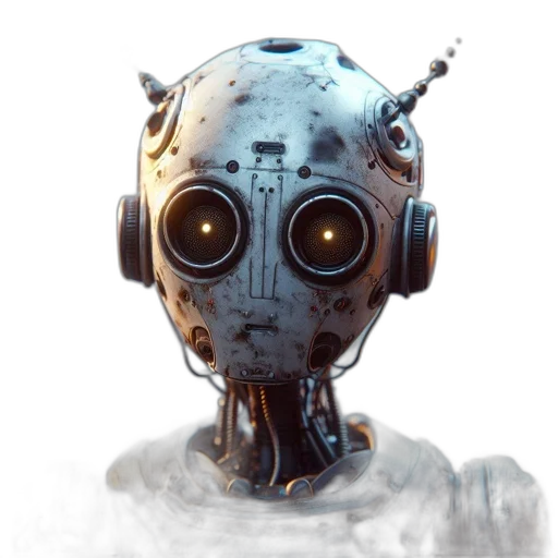 robot, mask, face, creature transparent PNG cut-out