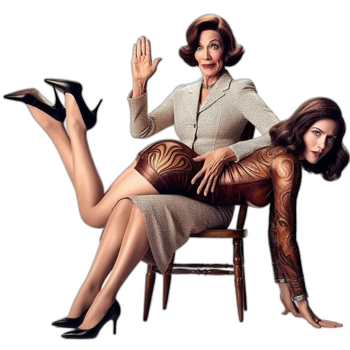 concept art, two, women, both transparent PNG cut-out