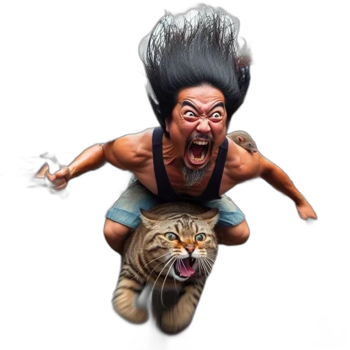 animal, creature, hair, photorealistic transparent PNG cut-out