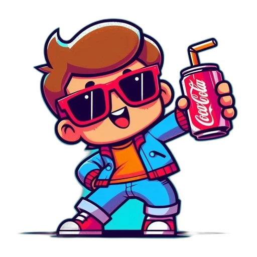 jacket, staff, bottle, cartoon transparent PNG cut-out