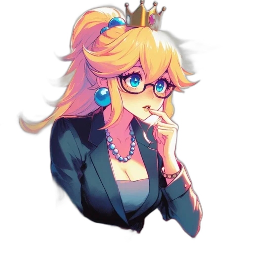 crown, staff, dress, anime transparent PNG cut-out