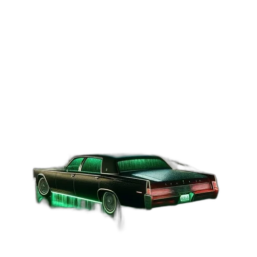 car, concept art, 3d render, cyberpunk transparent PNG cut-out