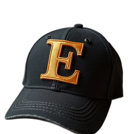 hat, 3d render, letter, embroidered transparent PNG cut-out