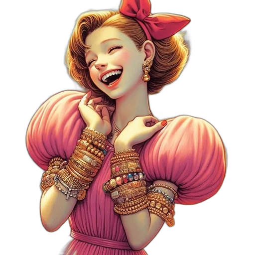 jewelry, dress, crown, comic book art transparent PNG cut-out