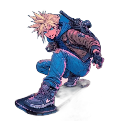 jacket, shoes, creature, weapon transparent PNG cut-out
