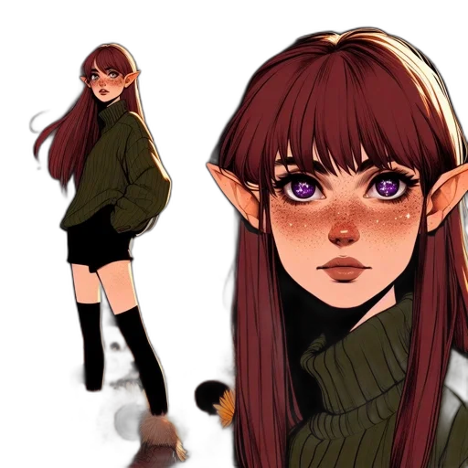 creature, jacket, face, fantasy art transparent PNG cut-out