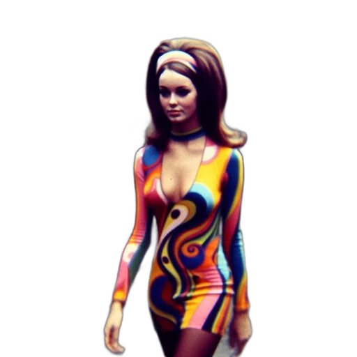 dress, robot, 3d render, pixel art transparent PNG cut-out