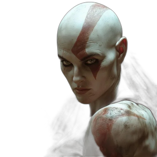 face, concept art, comic book art, fantasy art transparent PNG cut-out