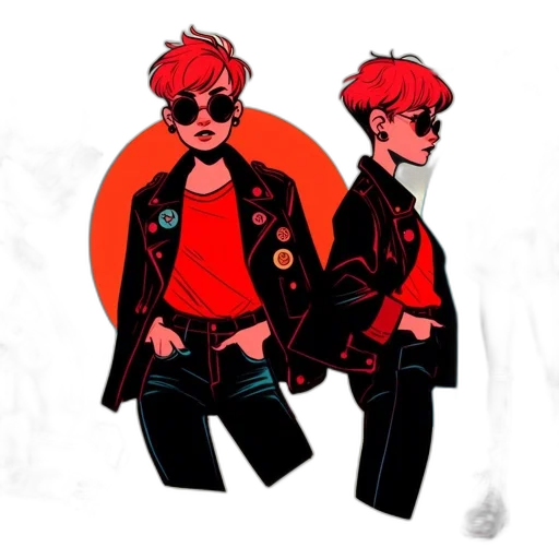 jacket, concept art, cartoon, pixel art transparent PNG cut-out