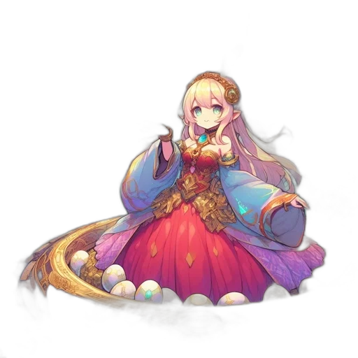 dragon, staff, crown, weapon transparent PNG cut-out