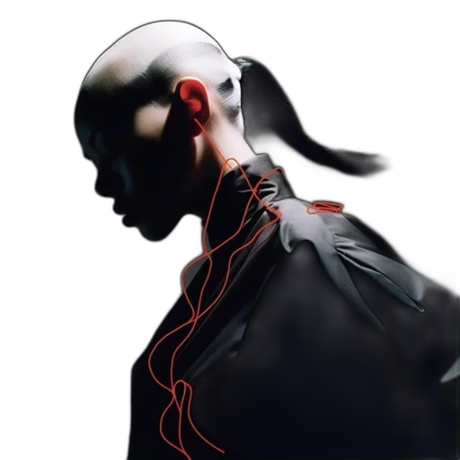 robot, hair, jacket, face transparent PNG cut-out