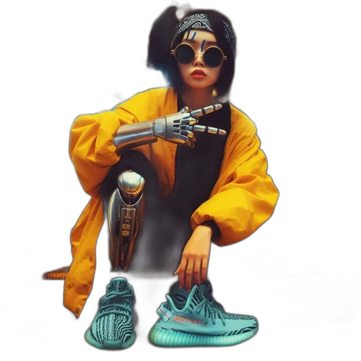 shoes, jacket, weapon, robot transparent PNG cut-out