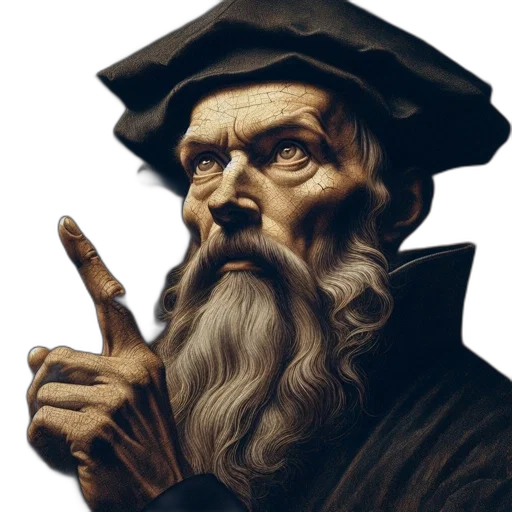 face, hat, staff, photorealistic transparent PNG cut-out