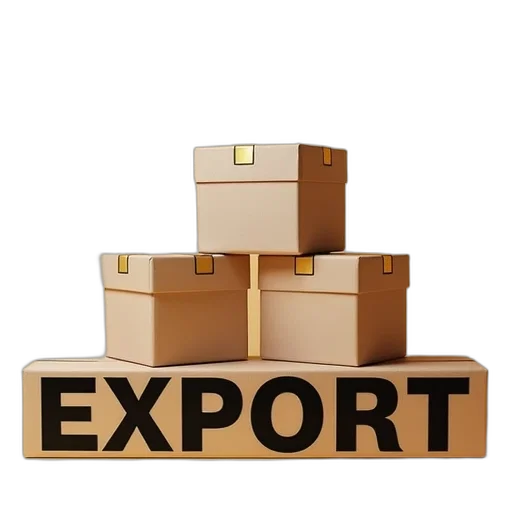 pile, boxes, words, exports transparent PNG cut-out