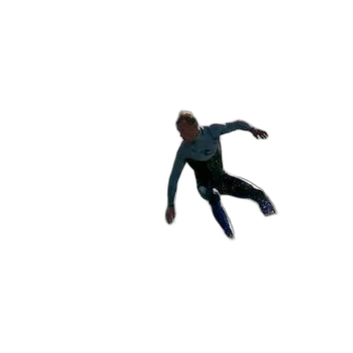creature, 3d render, pixel art, surfer transparent PNG cut-out