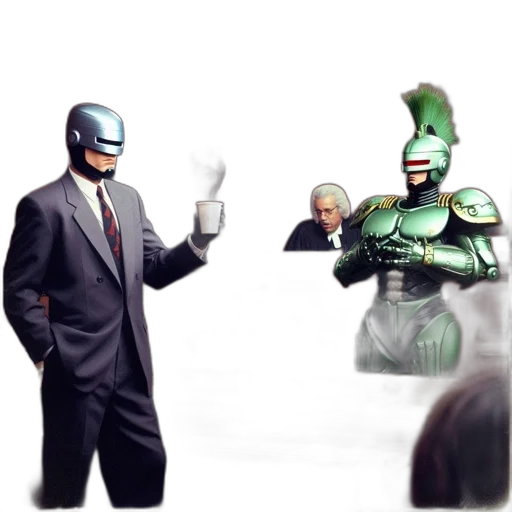 robot, mask, weapon, concept art transparent PNG cut-out