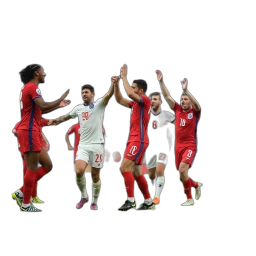 staff, england, players, celebrate transparent PNG cut-out