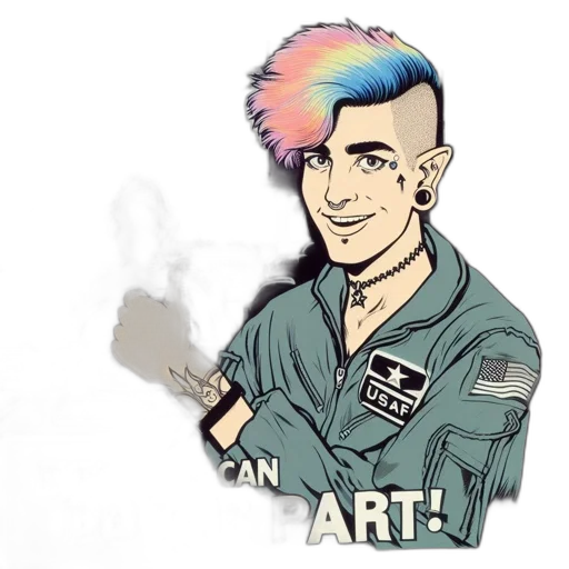 jacket, staff, weapon, cartoon transparent PNG cut-out
