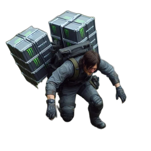 jacket, robot, weapon, creature transparent PNG cut-out