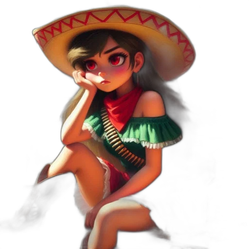 hat, dress, staff, mask transparent PNG cut-out
