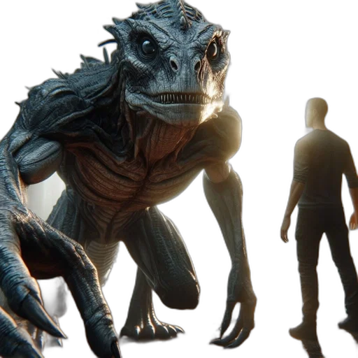 creature, dragon, concept art, 3d render transparent PNG cut-out