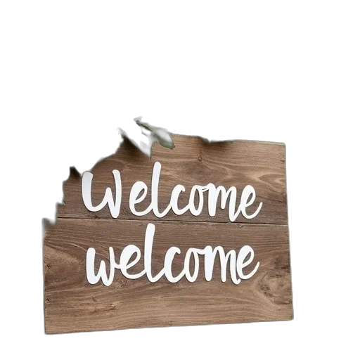 rustic, wedding, welcome, sign transparent PNG cut-out