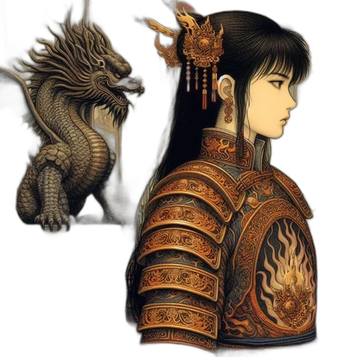 dragon, fantasy art, concept art, photorealistic transparent PNG cut-out