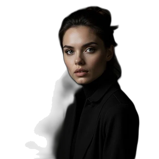 jacket, face, hair, mask transparent PNG cut-out
