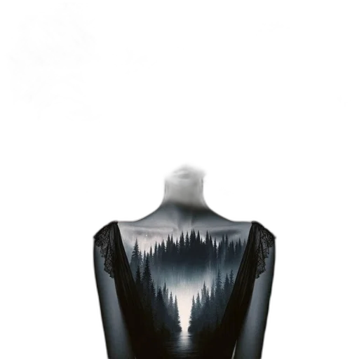 dress, jacket, tree, mask transparent PNG cut-out