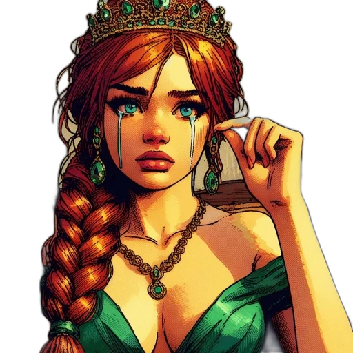 crown, jewelry, dress, fantasy art transparent PNG cut-out