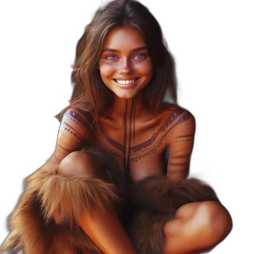 animal, creature, dress, hair transparent PNG cut-out