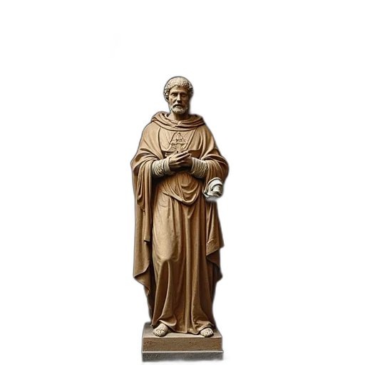 staff, 3d render, statue, saint transparent PNG cut-out