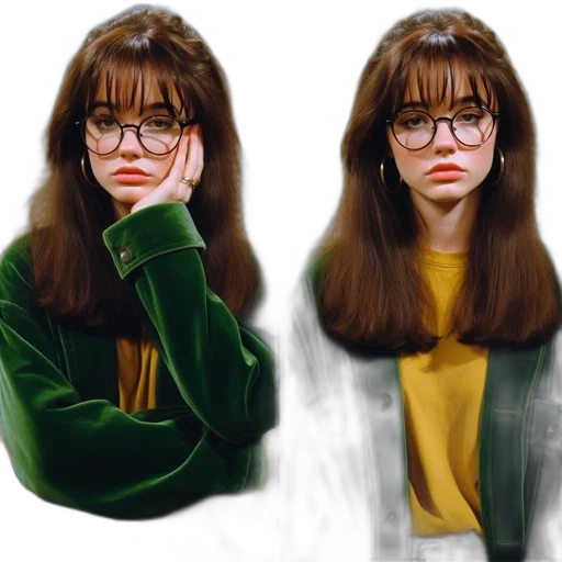 jacket, face, hair, creature transparent PNG cut-out