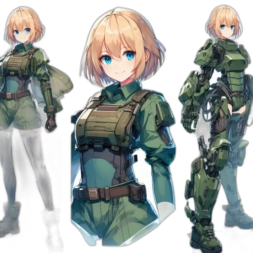 weapon, concept art, anime, 3d render transparent PNG cut-out