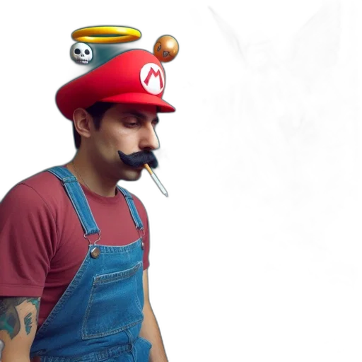 hat, staff, mask, concept art transparent PNG cut-out
