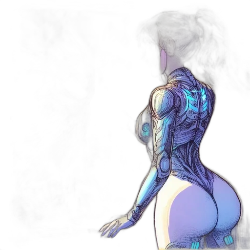 robot, dress, concept art, comic book art transparent PNG cut-out